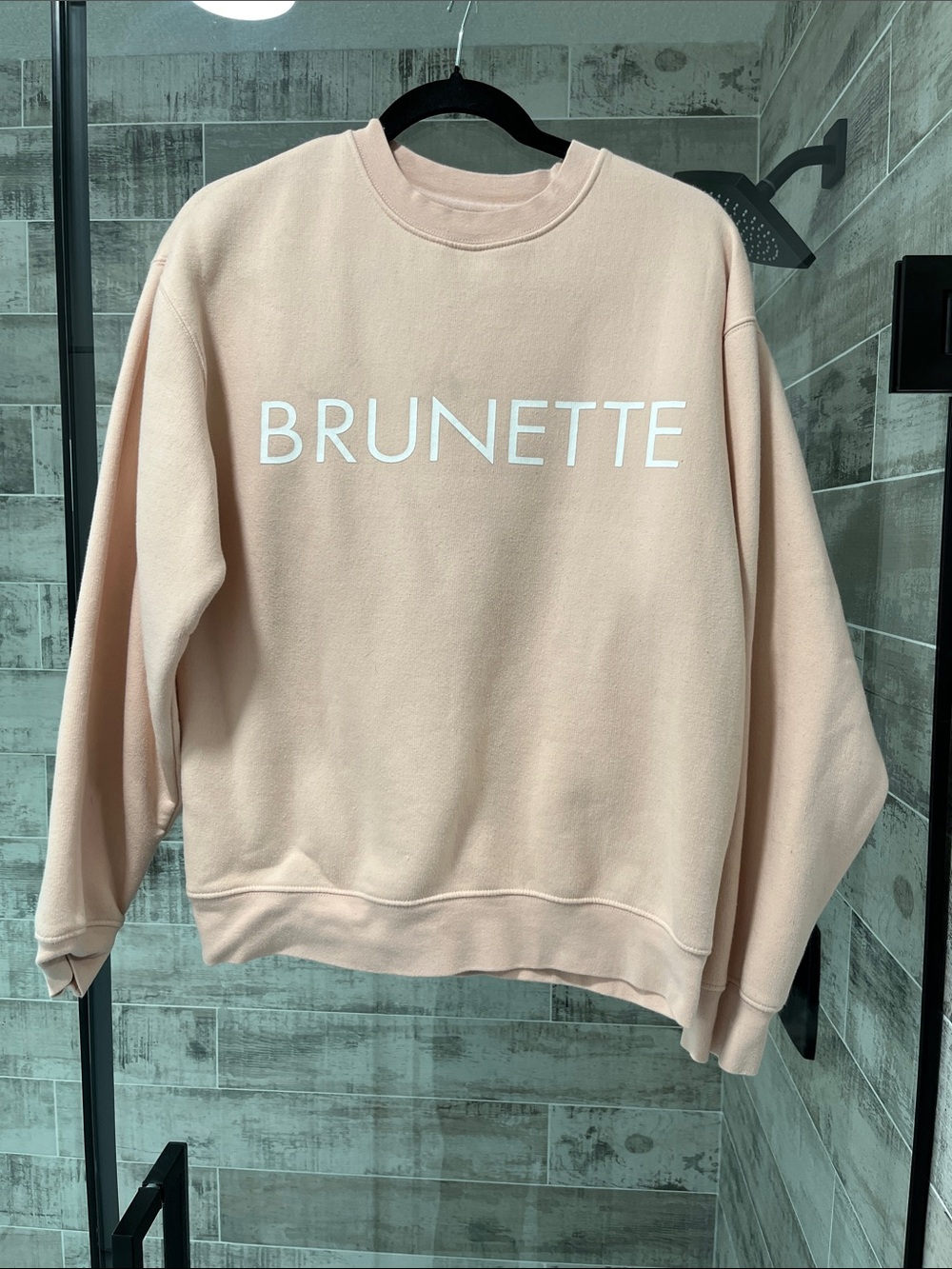 Brunette The Label Soft Peach Pullover Sweatshirt